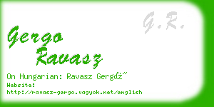 gergo ravasz business card